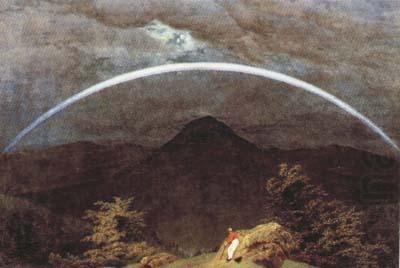 Mountain Landscape with Rainbow (mk10), Caspar David Friedrich